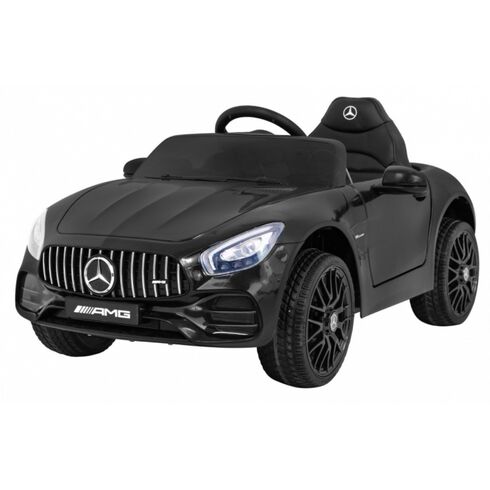 Masinuta electrica cu telecomanda MERCEDES BENZ GT, roti EVA, scaun tapitat, putere 70W - Negru, Culoare: Negru, Capacitate acumulator: 12V