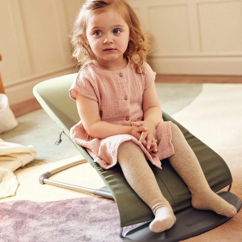 BabyBjorn - Balansoar Bliss Dark Green din tesatura matlasata cu aspect Clasic, Culoare: Verde inchis,poza 9