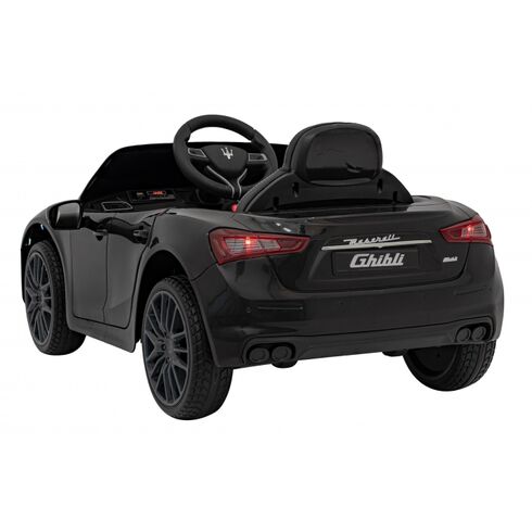 Masinuta electrica cu telecomanda MASERATI GHIBLI, roti EVA, scaun tapitat, putere 60W - Negru, Culoare: Negru, Capacitate acumulator: 12V,poza 4