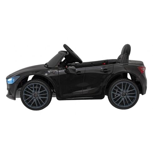 Masinuta electrica cu telecomanda MASERATI GHIBLI, roti EVA, scaun tapitat, putere 60W - Negru, Culoare: Negru, Capacitate acumulator: 12V,poza 3