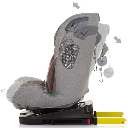 Scaun auto Chipolino X Factor I-Size 40-150 cm flamingo cu sistem Isofix, Culoare: Roz, Grupa: 0-36kg (0 luni - 12 ani),poza 7  - ExclusivMAG.ro Scaun auto Chipolino X Factor I-Size 40-150 cm flamingo cu sistem Isofix, Culoare: Roz, Grupa: 0-36kg (0 luni - 12 ani),poza 7