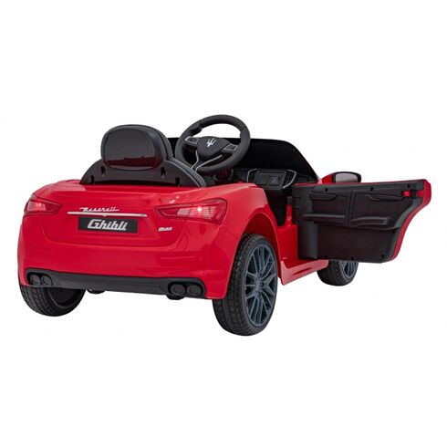 Masinuta electrica cu telecomanda MASERATI GHIBLI, roti EVA, scaun tapitat, putere 60W - Rosu, Culoare: Rosu, Capacitate acumulator: 12V,poza 4