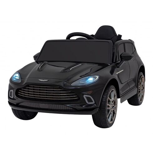 Masinuta electrica cu telecomanda ASTON MARTIN DBX, roti EVA, scaun tapitat, putere 100W - Negru, Culoare: Negru, Capacitate acumulator: 12V
