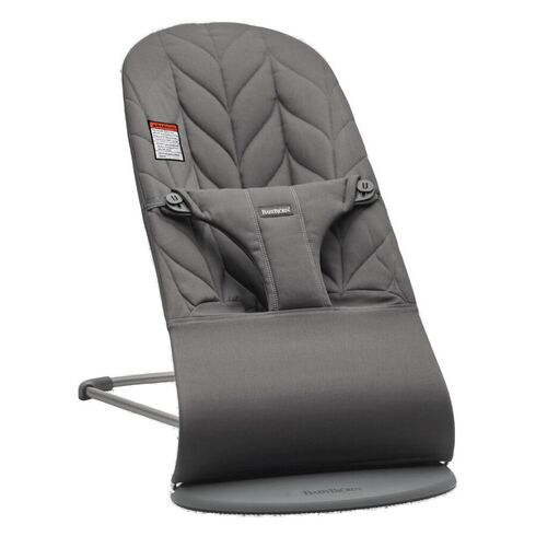 BabyBjorn - Balansoar Bliss Anthracite cu aspect delicat de petala, tesatura matlasata, Culoare: Negru