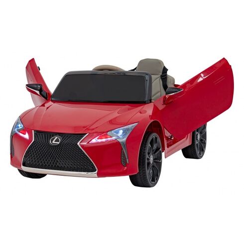 Masinuta electrica cu telecomanda LEXUS LC500, roti EVA, scaun tapitat, putere 70W - Rosu, Culoare: Rosu, Capacitate acumulator: 12V