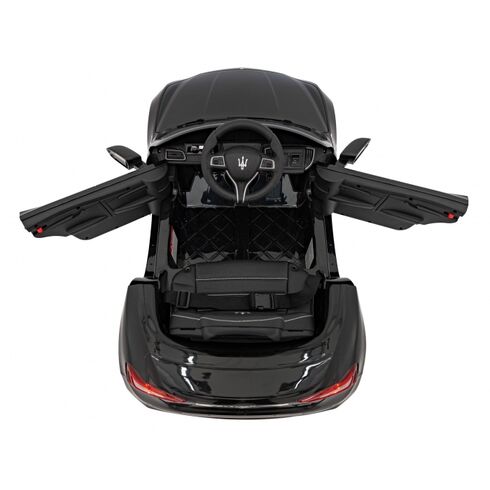 Masinuta electrica cu telecomanda MASERATI GHIBLI, roti EVA, scaun tapitat, putere 60W - Negru, Culoare: Negru, Capacitate acumulator: 12V,poza 6