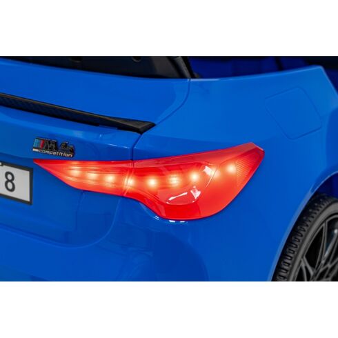 Masinuta electrica cu telecomanda BMW M4, roti EVA, scaun tapitat, putere 70W - Albastru, Culoare: Albastru, Capacitate acumulator: 12V - poza 8 - ExclusivMAG.ro