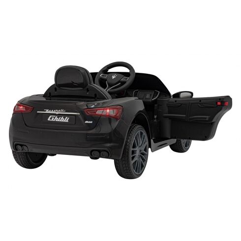 Masinuta electrica cu telecomanda MASERATI GHIBLI, roti EVA, scaun tapitat, putere 60W - Negru, Culoare: Negru, Capacitate acumulator: 12V,poza 7
