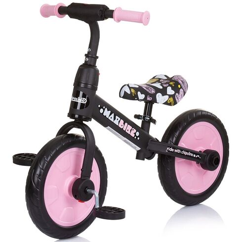 Bicicleta 2 in 1 Chipolino Max Bike pink, Culoare: Roz,poza 3