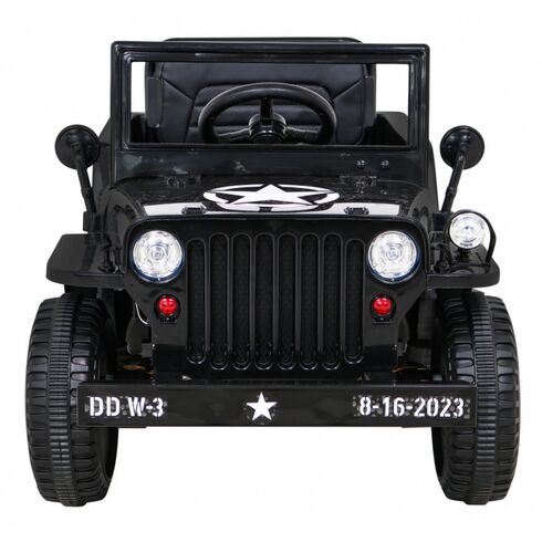 Masinuta electrica cu telecomanda Military Retro 4 X 4, roti EVA, scaun tapitat, putere 140W - Negru, Culoare: Negru, Capacitate acumulator: 12V,poza 3  - ExclusivMAG.ro Masinuta electrica cu telecomanda Military Retro 4 X 4, roti EVA, scaun tapitat, putere 140W - Negru, Culoare: Negru, Capacitate acumulator: 12V,poza 3