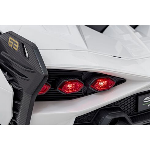 Masinuta electrica cu telecomanda LAMBORGHINI SIAN, roti EVA, scaun tapitat, putere 106W - Alb, Culoare: Alb, Capacitate acumulator: 12V,poza 10