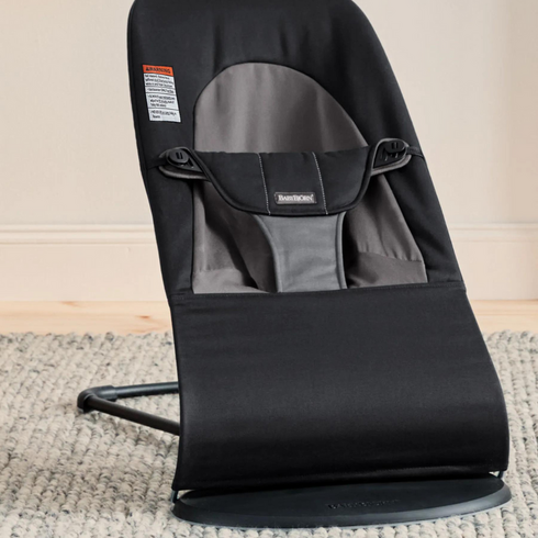 BabyBjorn - Balansoarul Balance Soft Black/Dark Gray, Tesatura, Culoare: Gri/Negru,poza 5