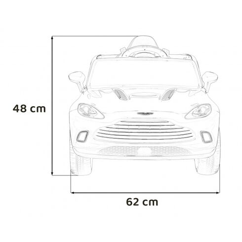 Masinuta electrica cu telecomanda ASTON MARTIN DBX, roti EVA, scaun tapitat, putere 100W - Negru, Culoare: Negru, Capacitate acumulator: 12V,poza 11