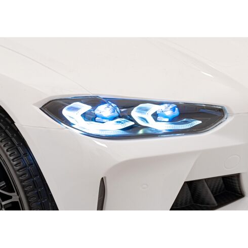 Masinuta electrica cu telecomanda BMW M4, roti EVA, scaun tapitat, putere 70W - Alb, Culoare: Alb, Capacitate acumulator: 12V,poza 4