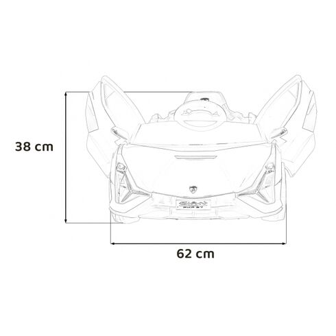 Masinuta electrica cu telecomanda LAMBORGHINI SIAN, roti EVA, scaun tapitat, putere 106W - Verde, Culoare: Verde, Capacitate acumulator: 12V,poza 10