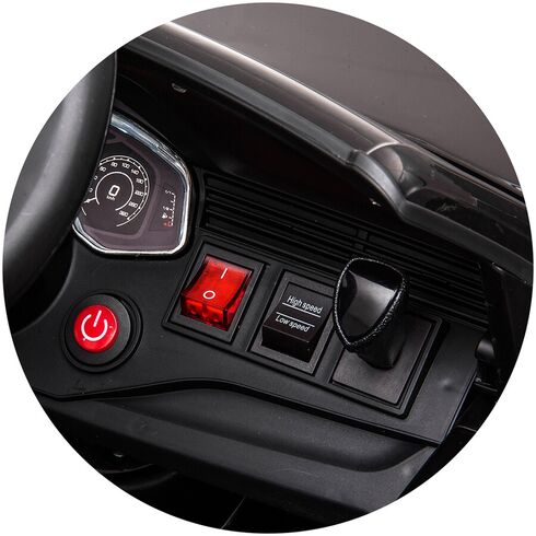 Masinuta electrica Chipolino Audi RS Q8 cu scaun din piele si roti EVA black, Culoare: Negru, Capacitate acumulator: 12V,poza 8