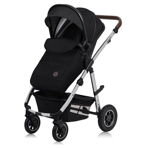 Carucior 2 in 1, Lionelo, Amber, Pana la 22 kg, Negru/Gri, Culoare: Negru, Model: 2 in 1,poza 4