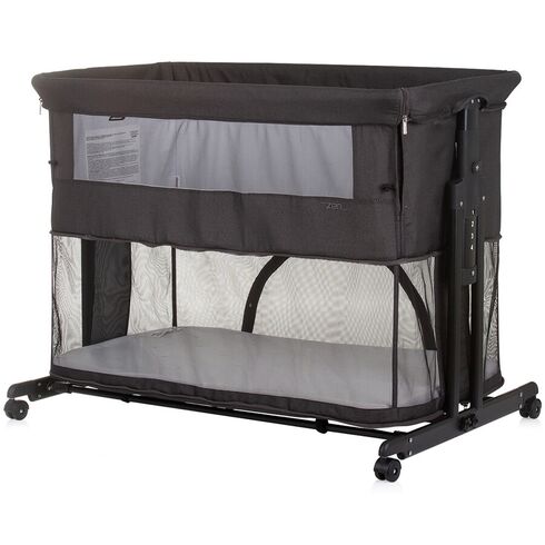 Patut co-sleeper si tarc Chipolino Zen obsidian, Culoare: Gri, Dimensiuni: 90x50,poza 7