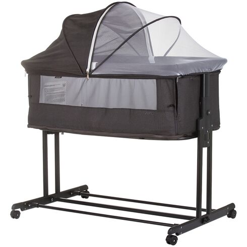 Patut co-sleeper si tarc Chipolino Zen obsidian, Culoare: Gri, Dimensiuni: 90x50,poza 2