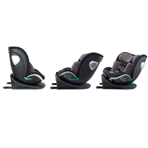 Scaun auto, FreeON, Opal, Nastere - 140 Cm/ 0 - 12 ani, Rotire 360° grade, Tehnologie Isofix I-Size si Top Tether, R129, Black, Culoare: Gri/Negru, Grupa: 0-36kg (0 luni - 12 ani),poza 5