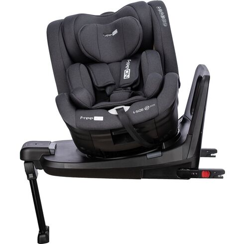 Scaun auto, FreeON, Galaxy, Pentru copii, I-Size, 40 - 105 cm, Rotire 360 grade, R129, Grey, Culoare: Gri, Grupa: 0-36kg (0 luni - 12 ani)