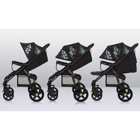 Carucior sport, Lionelo, Annet Plus Golden Moments, Editie limitata, De la nastere, 0 - 22 Kg, Negru, Culoare: Negru/Auriu,poza 6