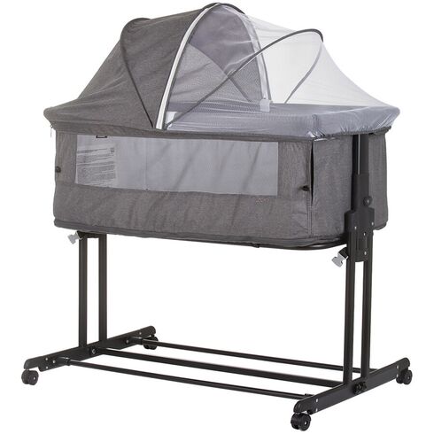 Patut co-sleeper si tarc Chipolino Zen granite, Culoare: Gri deschis, Dimensiuni: 90x50,poza 2  - ExclusivMAG.ro Patut co-sleeper si tarc Chipolino Zen granite, Culoare: Gri deschis, Dimensiuni: 90x50,poza 2