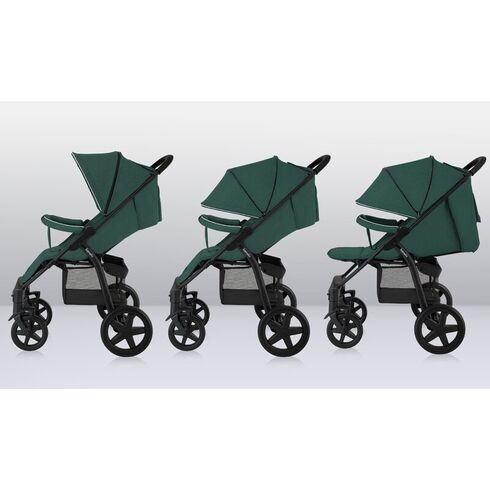 Carucior sport, Lionelo, Annet Plus, De la nastere, 0 - 22 Kg, Verde, Culoare: Verde,poza 6