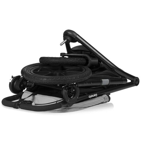 Carucior sport, Lionelo, Azura, Cu 3 roti, Cu baldachin XXL impermeabil, Pliere compacta, Pana la 22 kg, 6-48 luni, Gri, Culoare: Gri, Model: sport,poza 7