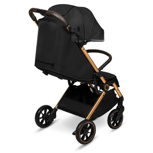 Carucior sport, Lionelo, Cloe, Pana la 22 kg, 6 luni+, Black Onyx, Culoare: Negru/Auriu, Model: sport,poza 4