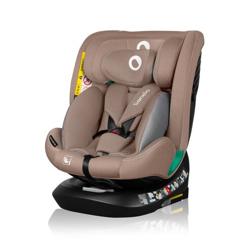 Scaun auto, Lionelo, Bastiaan One i-Size, 4 in 1, Rotire 360 grade, Top Tether, 0-36 Kg, 40-150 cm, R129, Bej, Culoare: Bej, Grupa: 0-36kg (0 luni - 12 ani)