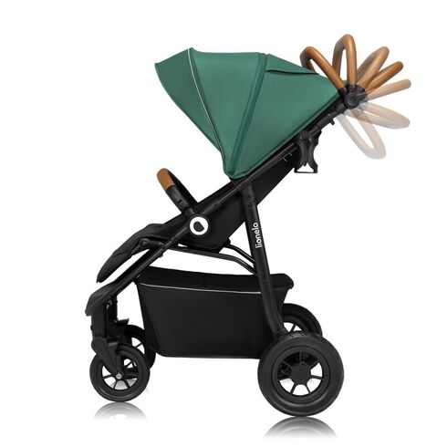 Carucior sport, Lionelo, Natt, De la nastere, Cu accesorii si capotina XXL reglabila, 0 - 22 kg, Verde, Culoare: Verde, Model: sport,poza 6  - ExclusivMAG.ro Carucior sport, Lionelo, Natt, De la nastere, Cu accesorii si capotina XXL reglabila, 0 - 22 kg, Verde, Culoare: Verde, Model: sport,poza 6