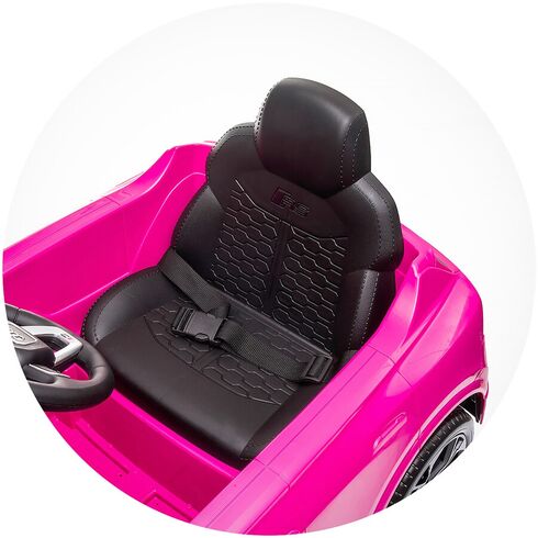 Masinuta electrica Chipolino Audi RS Q8 cu scaun din piele si roti EVA pink, Culoare: Roz, Capacitate acumulator: 12V,poza 4