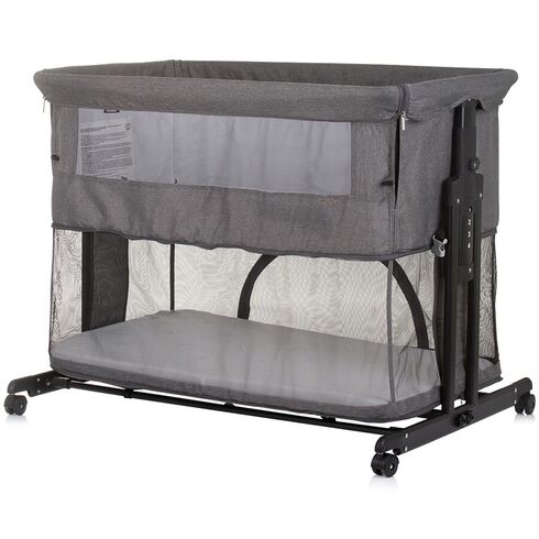 Patut co-sleeper si tarc Chipolino Zen granite, Culoare: Gri deschis, Dimensiuni: 90x50,poza 7  - ExclusivMAG.ro Patut co-sleeper si tarc Chipolino Zen granite, Culoare: Gri deschis, Dimensiuni: 90x50,poza 7