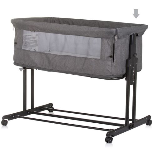 Patut co-sleeper si tarc Chipolino Zen granite, Culoare: Gri deschis, Dimensiuni: 90x50,poza 6  - ExclusivMAG.ro Patut co-sleeper si tarc Chipolino Zen granite, Culoare: Gri deschis, Dimensiuni: 90x50,poza 6