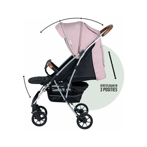 Carucior sport, FreeON, Lux, Pliabil automat, Tehnologie inovatoare One-Hand Folding, De la 6 luni pana la 22 kg, Dirty Pink/Black, Culoare: Roz, Model: sport - poza 2 - ExclusivMAG.ro