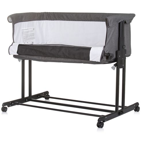 Patut co-sleeper si tarc Chipolino Zen granite, Culoare: Gri deschis, Dimensiuni: 90x50,poza 4  - ExclusivMAG.ro Patut co-sleeper si tarc Chipolino Zen granite, Culoare: Gri deschis, Dimensiuni: 90x50,poza 4