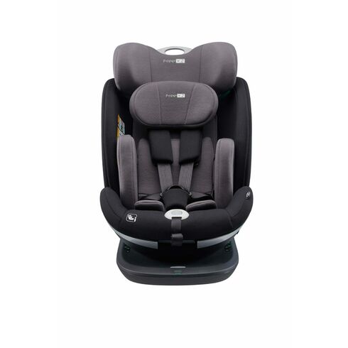 Scaun auto, FreeON, Opal, Nastere - 140 Cm/ 0 - 12 ani, Rotire 360° grade, Tehnologie Isofix I-Size si Top Tether, R129, Black, Culoare: Gri/Negru, Grupa: 0-36kg (0 luni - 12 ani),poza 2