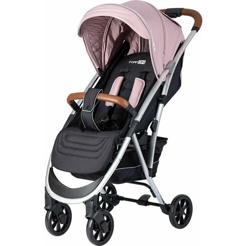 Carucior sport, FreeON, Lux, Pliabil automat, Tehnologie inovatoare One-Hand Folding, De la 6 luni pana la 22 kg, Dirty Pink/Black, Culoare: Roz, Model: sport  - ExclusivMAG.ro