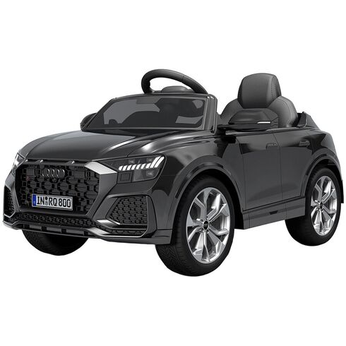 Masinuta electrica Chipolino Audi RS Q8 cu scaun din piele si roti EVA black, Culoare: Negru, Capacitate acumulator: 12V,poza 2