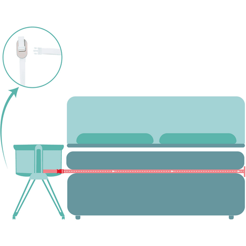 Patut Co-Sleeper Dream crem Fillikid, Culoare: Crem, Dimensiuni: 95x65,poza 9