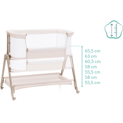 Patut Co-Sleeper Dream crem Fillikid, Culoare: Crem, Dimensiuni: 95x65,poza 6