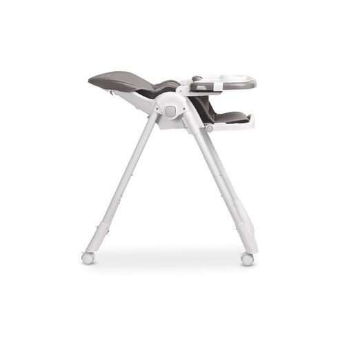 Scaun de masa inalt cu husa din piele ecologica Caretero MEGALO Gri Inchis, Culoare: Gri,poza 6