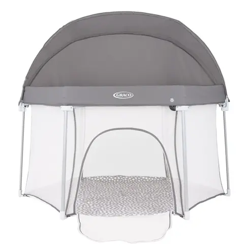Tarc de joaca Graco EverGo Dotty, Culoare: Gri, Dimensiuni: 140x70