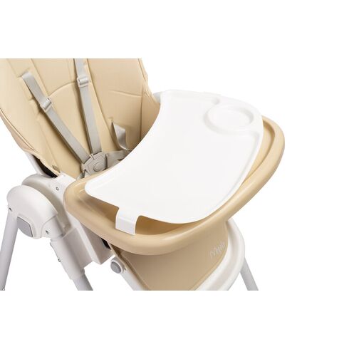 Scaun de masa inalt cu husa din piele ecologica Caretero MEGALO Bej, Culoare: Bej,poza 9