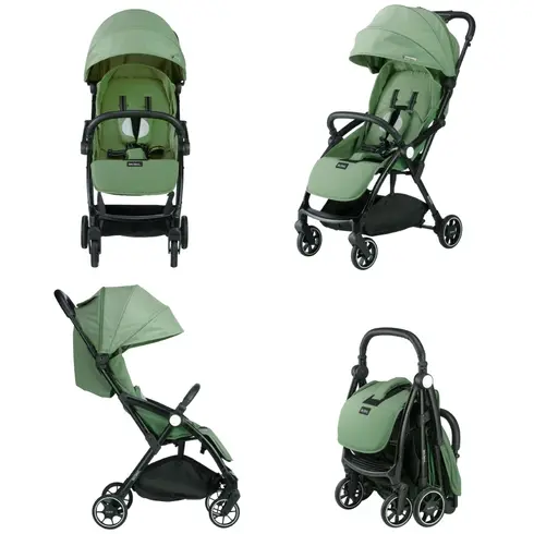 Carucior Leclerc Magic Fold Plus 2 in 1 Green, Culoare: Verde, Model: 2 in 1,poza 2