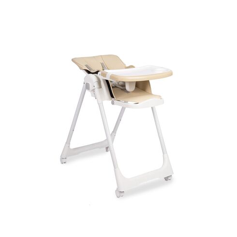 Scaun de masa inalt cu husa din piele ecologica Caretero MEGALO Bej, Culoare: Bej,poza 8