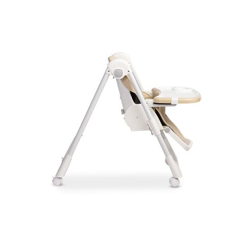 Scaun de masa inalt cu husa din piele ecologica Caretero MEGALO Bej, Culoare: Bej,poza 5