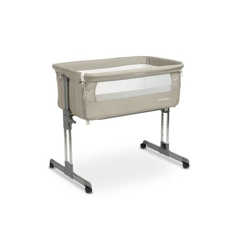 Patut co-sleeping cu saltea si reglare in 7 pozitii Caretero SLEEP2GETHER Gri, Culoare: Gri deschis, Dimensiuni: 80x50