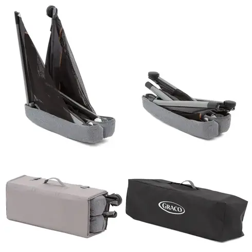 Patut Graco FoldLite Shadow, Culoare: Gri/Negru, Dimensiuni: 120x60,poza 5